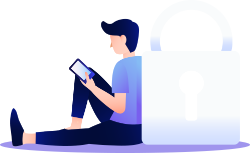 изображение мужчины с замком